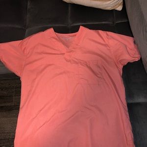 Butter soft coral scrub top